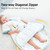 Baby Wearable Blankets With Detachable Sleeves Newborn Sleeping Sack Two Way Zipper