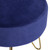 Giraryou Velvet Ottoman With Metal Legs, Round Shaped, Anti-slip Sponge
