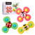Taihexin 3 Pcs Suction Cup Spinner Toys, Cartoon Spinning Suction Toys, Baby Bath Toys For 1-3 Years Old Toddlers Girls Boys Early Education Sensory Toys
