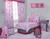 Bacati - Owls Pink/grey Girls Cotton Storage Box Small