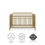 Little Seeds Raven 3-in-1 Metal Crib, Nursery Furniture, Gold