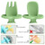 Baby Fork And Spoon Set, Silicone Self Feeding Utensil Easy Grip Toddler Cutlery Kit With Carry Case Bpa-free Anti-choke For Infant Toddler Children First Led Training Weaning, 6-12 Month (green)