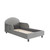 Little Seeds Oliver Upholstered Toddler Bed With Storage Pockets, Gray Velvet