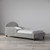 Little Seeds Oliver Upholstered Toddler Bed With Storage Pockets, Gray Velvet