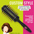 Wet Brush Custom Style Round Brush - For All Hair Types A Perfect Blow Out With Less Pain, Effort & Breakage, Unique 3-in-one Customizable Barrel