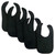 Bambini Black Interlock Bib (pack Of 5)