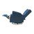 Second Story Home Alice Upholstered Wingback Swivel Tufted Recliner- Indigo