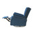 Second Story Home Alice Upholstered Wingback Swivel Tufted Recliner- Indigo