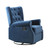 Second Story Home Alice Upholstered Wingback Swivel Tufted Recliner- Indigo