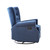 Second Story Home Alice Upholstered Wingback Swivel Tufted Recliner- Indigo