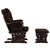 Topbuy Rocking Chair Baby Nursery Chair Glider With Ottoman &storage Pocket Brown