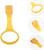 Maozh01 Baby Crib Pull Rings Baby Bed Stand Up Rings Baby Cot Hanging Rings Walking Assistant Stand Up Rings Learning Standing Crib Hanging Rings (4 Pieces, Yellow)
