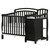 Dream On Me Casco 4-in-1 Mini Crib And Dressing Table, Black