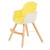3 In 1 Convertible Baby High Chair, Toddler Dining Chair W/3-position Adjustable Food Tray, 5-point Harness & Adjustable Seat Height, Yellow