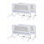 Kidco Mesh And Steel Double Pack Telescopic Child Bed Rail Guard, White (2 Sets)
