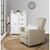 Evolur Raleigh Glider Recliner Fawn With High Backrest Support, Durable Polyester Fabric