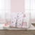 Little Love By Nojo Pink Starburst 3 Piece Crib Bedding Set - Comforter, Fitted Crib Sheet, Dust Ruffle - Pink And White Starburst