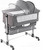Lamberia 3 In 1 Bassinet For Baby, Easy Folding Sleeper With Mattress For Newborn Infant/baby Boy/baby Girl (grey)