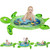 Gebra Inflatable Tummy Time Water Mat Sea Turtle Shape Infants & Toddlers Play Mat Toy, Fun Play Activity Center Your Baby's Stimulation Growth (bpa Free, 43" 35" 2.5")