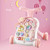 Baby Learning Walker Sit-to-stand Baby Walker With Wheels Entertainment Table Kids Early Educational Activity Center, Baby Push Walkers For Boys And Girls, Pink