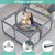 Baby Playpen , Baby Playard, Playpen For Babies With Gate Indoor & Outdoor Kids Activity Center With Anti-slip Base , Sturdy Safety Playpen With Soft Breathable Mesh , Kid's Fence For Infants