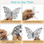 Gustavedeisng 12pcs Hollow-out Butterfly Wall Stickers, Removeable Metallic Paper 3d Butterfly Wall Decal Flying Decor Art Decor (silver, Style C)