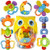 Littlesmet Baby Rattle Sets Teether Rattles Toys, 8pcs Babies Grab Shaker And Spin Rattle Toy Early Educational Toys With Owl Bottle Gifts Set For 3-12 Months Newborn Infant Baby, Boy, Girl