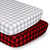 The Peanutshell Fitted Crib Sheet For Boys Or Girls, 2 Pack Set, Red Buffalo Plaid And Grey Plaid