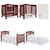Dream On Me Naples 4-in-1 Convertible Mini Crib, Cherry