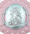 Moulded Acrylic Pink Crib Medal With Guardian Angel For Baby Girl Nursery Decor, 3 1/2 Inch