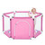 "singes Deluxe Portable Baby Playpen, 6-panel Play Yard With Breathable Mesh & Zipper Door, Indoors Or Outdoors Play Space Interactive  Fence For Babies Toddler Infant,pink"