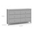 Storkcraft Alpine 6 Drawer Modern Horizontal Dresser Pebble Gray Finish