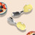 Opolski 2pcs/set Portable Baby Dinnerware Cartoon Chick Portable Pp Handle Training Spoon Fork Set For Feeding