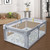 71'' Extra Large Kid Baby Playpen Baby Playard With Breathable Mesh And Anti-slip Base,infant Children Play Game Fence,gray (mat Balls Not Included)