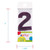 Dallies #2 Birthday Candle W/pick, Assorted Colors With Polka Dots Or Glitter, 1.8 In, 1ct
