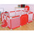 91' Large Foldable Kid Baby Playpen Playard With Basketball Hoop，portable 4-panel Infant Kids Fence Play Center Indoors Outdoors For 0-6 Years Old Kids