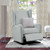 Baby Relax Rylee Tall Wingback Glider Recliner Chair, Light Gray Linen
