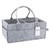 Parker Baby Felt Diaper Caddy - Gray Nursery Storage For Diapers - Large