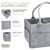 Parker Baby Felt Diaper Caddy - Gray Nursery Storage For Diapers - Large