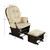 Costway Baby Nursery Relax  Rocker Rocking Chair Glider & Ottoman Set W/cushion Beige