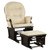 Costway Baby Nursery Relax  Rocker Rocking Chair Glider & Ottoman Set W/cushion Beige