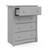 Storkcraft Crescent 4 Drawer Modern Vertical Dresser Pebble Gray Finish