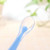 2pcs Baby Feeding Spoon Infant Non-slip Training Silicone Soft Spoon Newborn Feeding Tableware, Blue