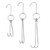 Booyou Stainless Steel Double Meat Hooks Roast Duck Beef Goose Turkey Bacon Shop Hanging Clasp Bbq Grill Hanger Cooking Tools