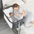 Ronbei 2-in-1 Baby Bassinet Bedside Sleeper Adjustable Portable Baby Crib For Babies, Girls, Boys, Infant, Newborn Dark Gray