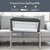 Ronbei 2-in-1 Baby Bassinet Bedside Sleeper Adjustable Portable Baby Crib For Babies, Girls, Boys, Infant, Newborn Dark Gray