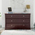 Storkcraft Crescent 6 Drawer Modern Horizontal Dresser Espresso Finish