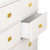 Hitow White Dresser Changing Dresser, 6 Drawers Dresser Baby Nursery Station
