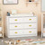 Hitow White Dresser Changing Dresser, 6 Drawers Dresser Baby Nursery Station