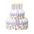 Way To Celebrate! Squiggles & Dots Cake Shaped Birthday Centerpiece, 8in